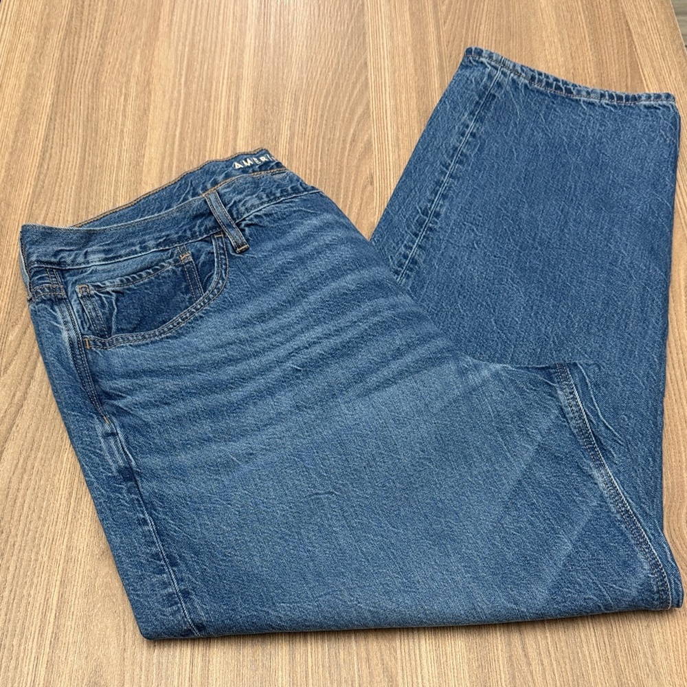 American Eagle 90’s Straight High Waist Blue Jeans Size 20